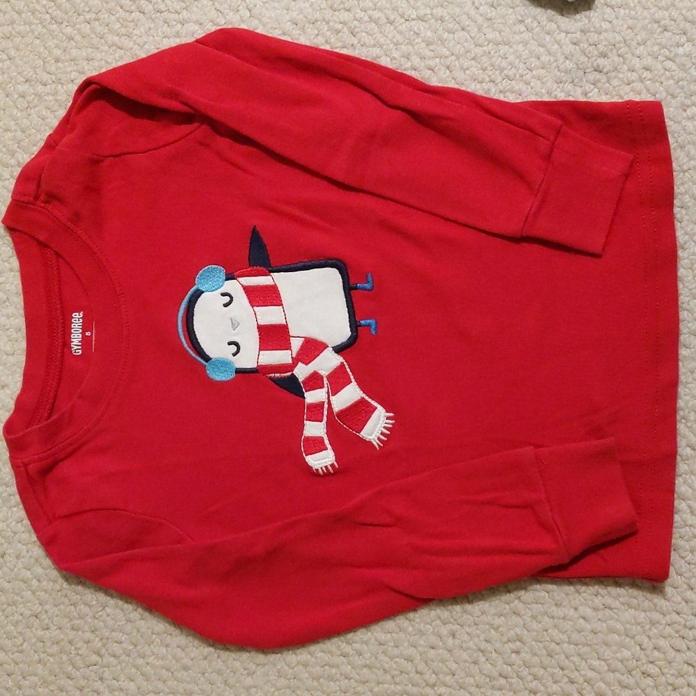 Gymboree holiday pajama top size 5
